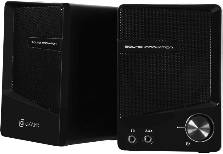 Колонки Оклик OK-126 2.0 черный 6Вт