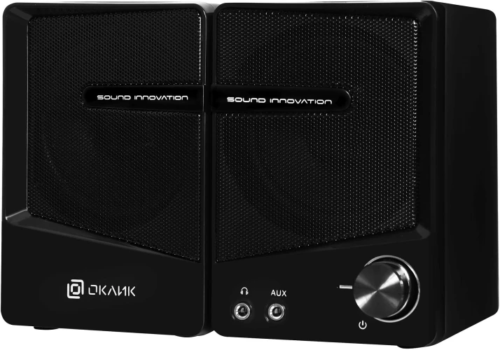 Колонки Оклик OK-126 2.0 черный 6Вт