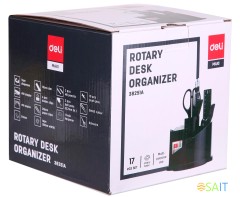 Настольный набор Deli E38251A (16 предметов) пластик черный