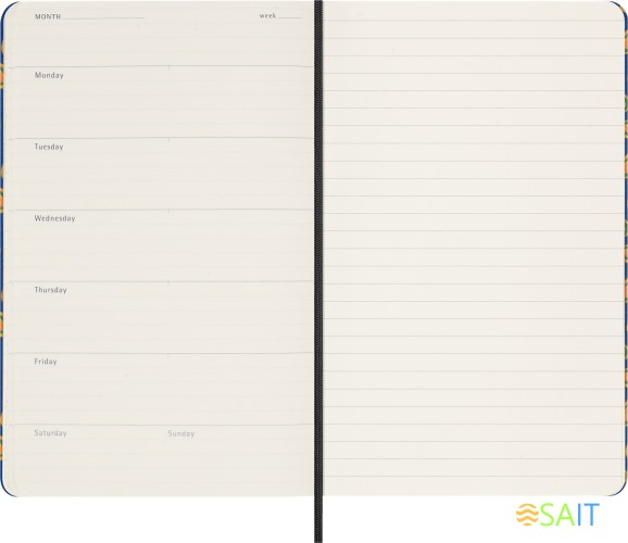 Еженедельник Moleskine LE PRESCIOUS & ETHICAL SILK 130х210мм недатир. обложка текстиль 240стр. синий