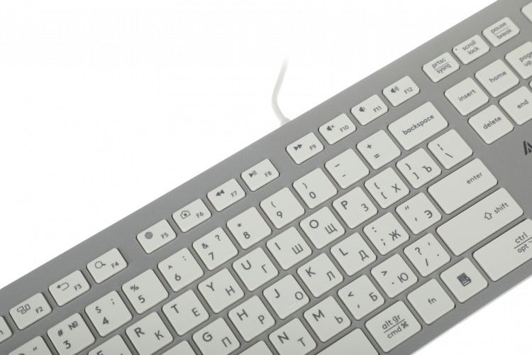 Клавиатура A4Tech FX50 белый USB slim Multimedia (FX50 WHITE) кабель 1.5м