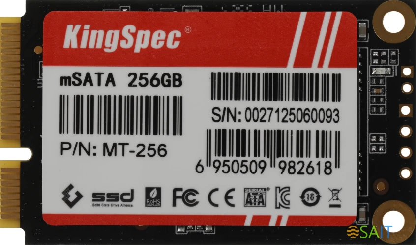 Накопитель SSD Kingspec mSATA 256Gb MT-256 MT Series mSATA