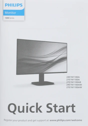 Монитор Philips 23.8" E Line 24E1N1100AW белый IPS LED 16:9 HDMI M/M матовая 1300:1 250cd 178гр/178гр 1920x1080 100Hz VGA FHD 2.51кг