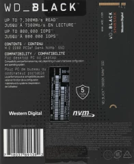 Накопитель SSD WD PCIe 4.0 x4 1TB WDS100T2X0E Black SN850X M.2 2280