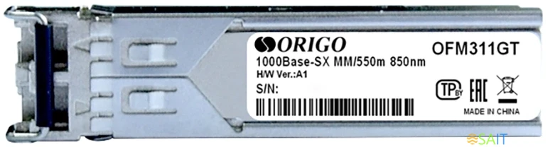 Трансивер Origo OFM311GT оптич. SFP MM duplex 1Гбит/с Tx:850нм до 0.55км (OFM311GT/A1A)