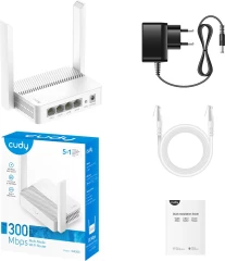 Роутер беспроводной Cudy WR300 N300 10/100BASE-TX/Wi-Fi белый