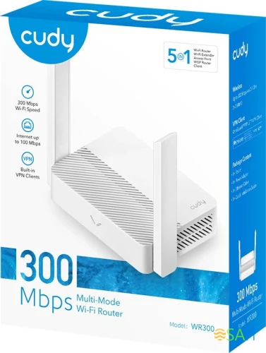 Роутер беспроводной Cudy WR300 N300 10/100BASE-TX/Wi-Fi белый