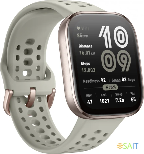 Смарт-часы Amazfit Bip 6 A2435 1.97" AMOLED корп.серый рем.серый разм.брасл.:130-195мм (6970100378269)