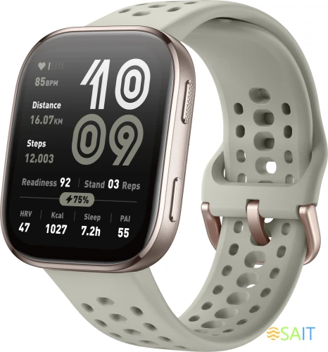 Смарт-часы Amazfit Bip 6 A2435 1.97" AMOLED корп.серый рем.серый разм.брасл.:130-195мм (6970100378269)