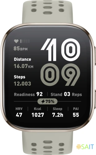 Смарт-часы Amazfit Bip 6 A2435 1.97" AMOLED корп.серый рем.серый разм.брасл.:130-195мм (6970100378269)