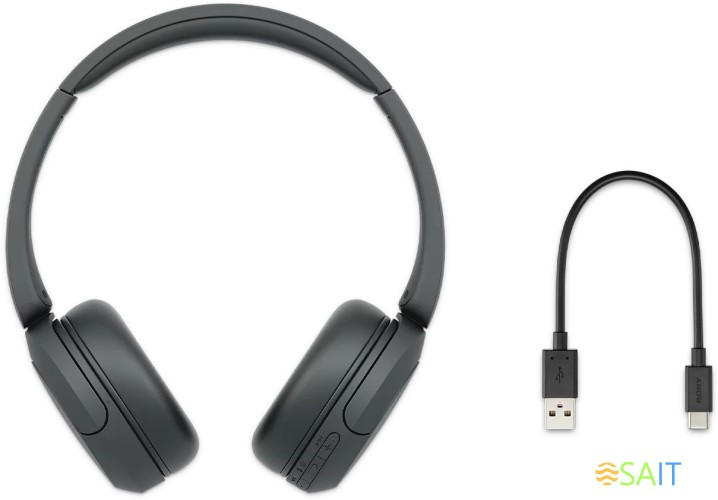 Наушники накладные Sony WH-CH520 черный беспроводные bluetooth оголовье (WH-CH520/B)