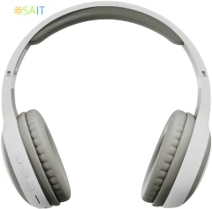 Гарнитура накладные Digma BT-15 белый/серый беспроводные bluetooth оголовье (BT-15W)