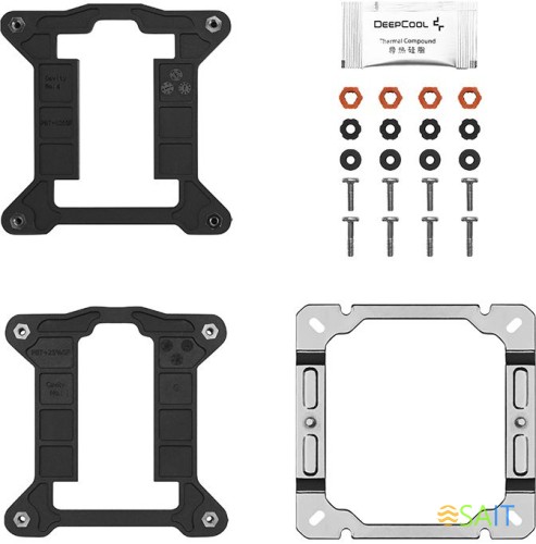 Устройство охлаждения(кулер) Deepcool AG400 LED RGB Soc-AM5/AM4/1200/1700/1851 черный 4-pin 18-32dB Al+Cu 220W 614gr Ret (R-AG400-BKLNMC-G-1)