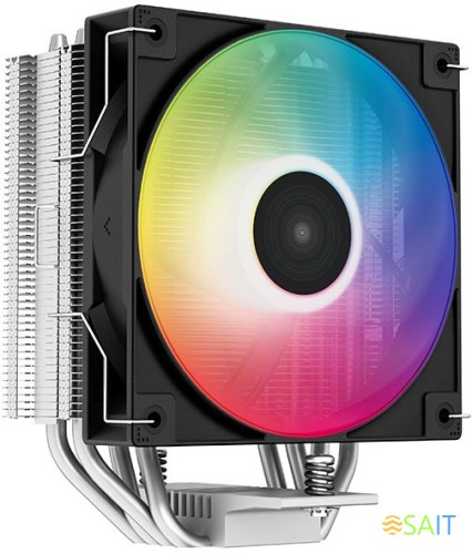 Устройство охлаждения(кулер) Deepcool AG400 LED RGB Soc-AM5/AM4/1200/1700/1851 черный 4-pin 18-32dB Al+Cu 220W 614gr Ret (R-AG400-BKLNMC-G-1)