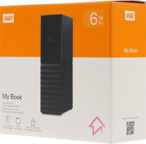 Жесткий диск WD USB 3.0 6TB WDBBGB0060HBK-EESN My Book 3.5" черный