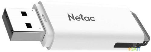 Флеш Диск Netac 64Gb U185 NT03U185N-064G-30WH USB3.0 белый