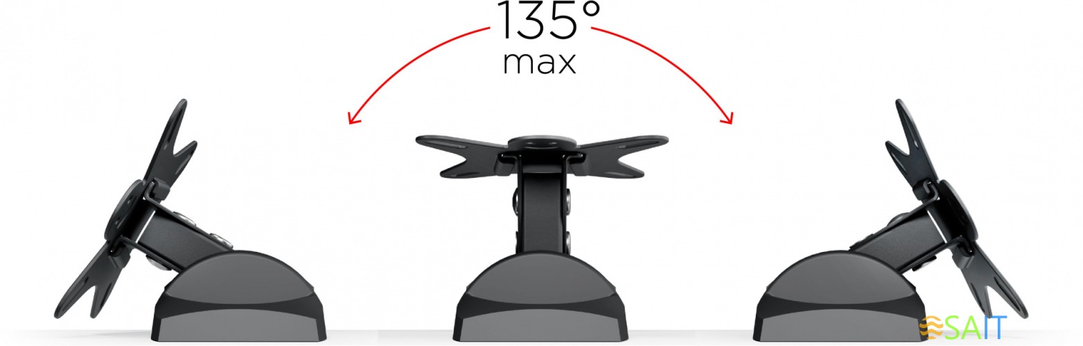 Кронштейн для телевизора Holder LCDS-5003 металлик 10"-26" макс.25кг настенный поворот и наклон