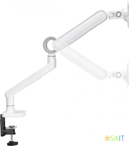 Кронштейн для мониторов Ultramounts UM719W белый 17"-35" макс.10.5кг крепление к столешнице поворот и наклон