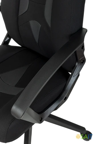 Кресло игровое Zombie 200 черный ткань/эко.кожа крестов. пластик пластик черный