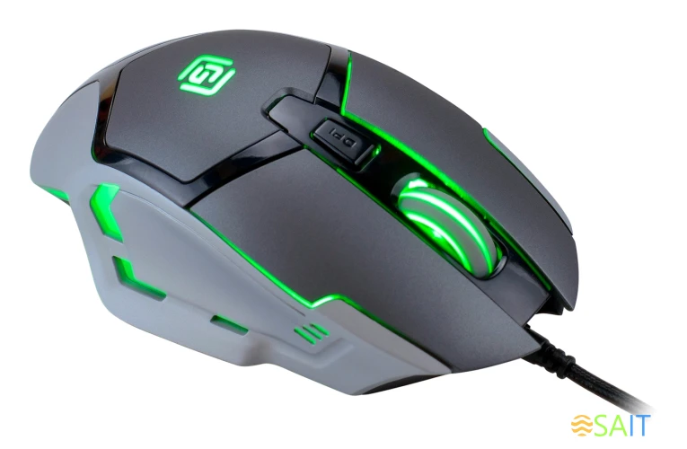 Мышь Оклик 915G HELLWISH V2 черный/серый оптическая 4800dpi USB 6but (1003993)