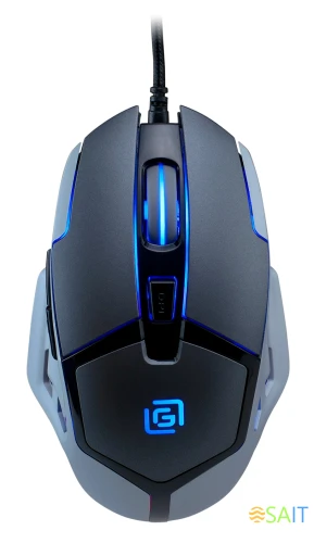 Мышь Оклик 915G HELLWISH V2 черный/серый оптическая 4800dpi USB 6but (1003993)