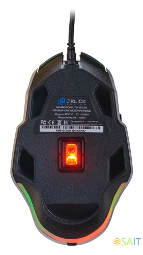 Мышь Оклик 915G HELLWISH V2 черный/серый оптическая 4800dpi USB 6but (1003993)