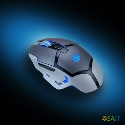 Мышь Оклик 915G HELLWISH V2 черный/серый оптическая 4800dpi USB 6but (1003993)