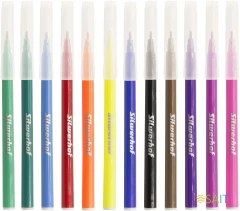 Фломастеры Silwerhof Монстрики 9мм 145мм круг. пулевидный пиш. наконечник Вентилируемый 12цв. пакет с европодвесом