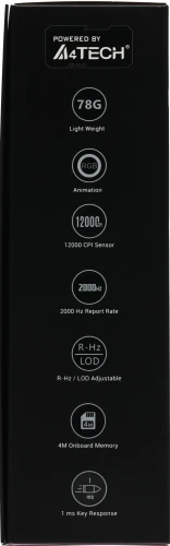 Мышь A4Tech Bloody L65 Max розовый/голубой оптическая 12000dpi USB 6but (L65 MAX/SKY PINK)