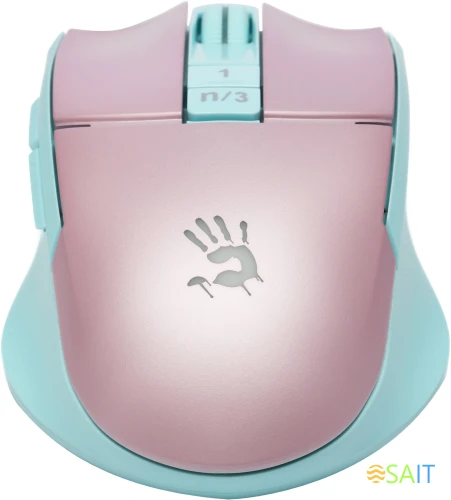 Мышь A4Tech Bloody L65 Max розовый/голубой оптическая 12000dpi USB 6but (L65 MAX/SKY PINK)