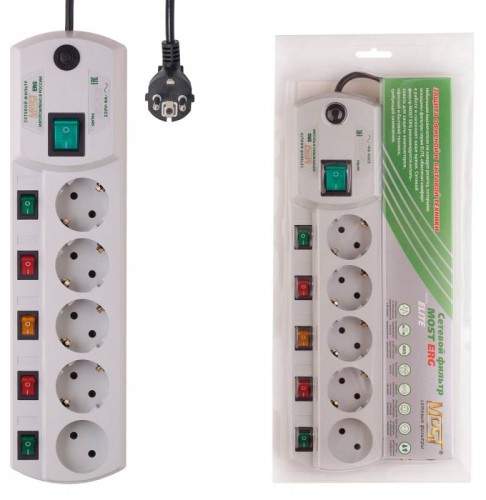 Сетевой фильтр Most ERG 5м (5 розеток) белый (коробка)