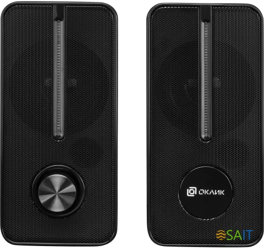 Колонки Оклик OK-120U 2.0 черный 6Вт