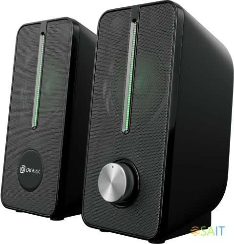 Колонки Оклик OK-120U 2.0 черный 6Вт