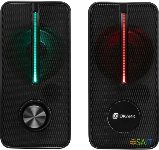 Колонки Оклик OK-120U 2.0 черный 6Вт
