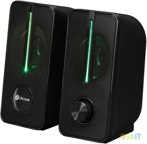 Колонки Оклик OK-120U 2.0 черный 6Вт