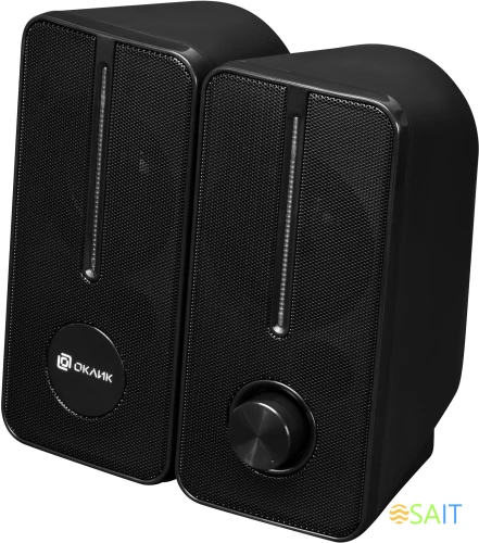 Колонки Оклик OK-120U 2.0 черный 6Вт