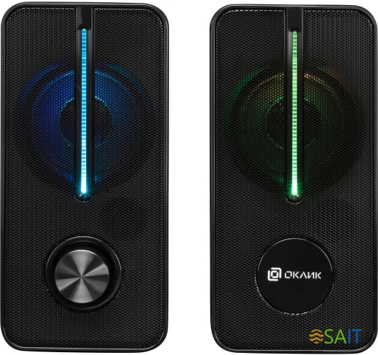 Колонки Оклик OK-120U 2.0 черный 6Вт