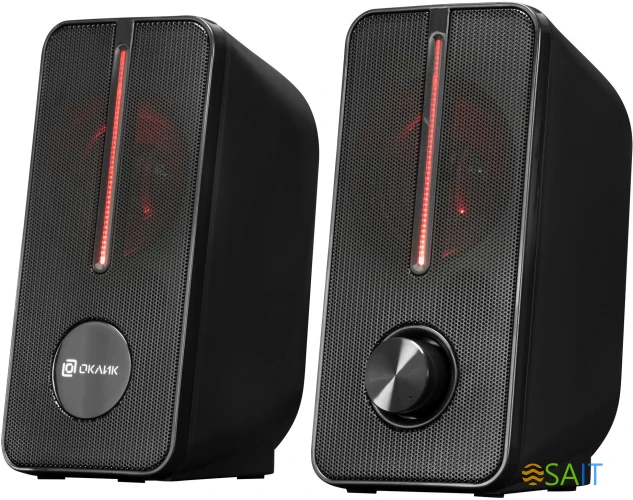Колонки Оклик OK-120U 2.0 черный 6Вт