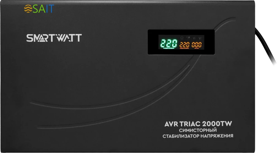 Стабилизатор напряжения Smartwatt AVR Triac 2000TW 2000ВА черный