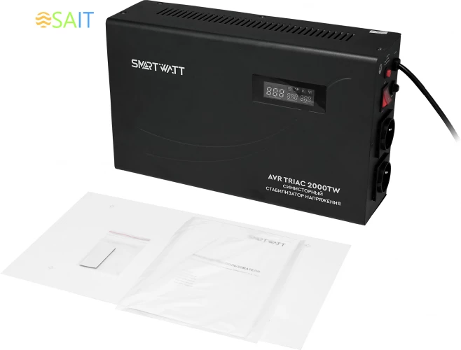 Стабилизатор напряжения Smartwatt AVR Triac 2000TW 2000ВА черный