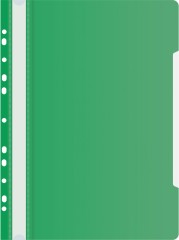 Папка-скоросшиватель Бюрократ PS-P20GRN A4 прозрач.верх.лист боков.перф. пластик зеленый 0.12/0.16