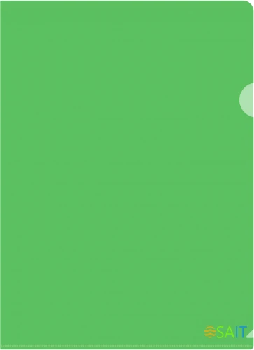 Папка-уголок Silwerhof Eco тисненый A4 пластик 0.12мм зеленый