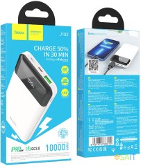 Мобильный аккумулятор Hoco J102 Cool figure 10000mAh QC3.0/PD3.0 20W 3A USB-A/USB-C белый (J102 COOL FIGURE WHITE)