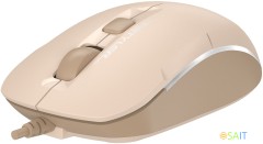 Мышь A4Tech Fstyler FM26 бежевый/коричневый оптическая 1600dpi USB для ноутбука 4but (FM26 USB (CAFE LATTE))