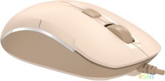 Мышь A4Tech Fstyler FM26 бежевый/коричневый оптическая 1600dpi USB для ноутбука 4but (FM26 USB (CAFE LATTE))