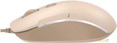 Мышь A4Tech Fstyler FM26 бежевый/коричневый оптическая 1600dpi USB для ноутбука 4but (FM26 USB (CAFE LATTE))