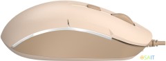 Мышь A4Tech Fstyler FM26 бежевый/коричневый оптическая 1600dpi USB для ноутбука 4but (FM26 USB (CAFE LATTE))