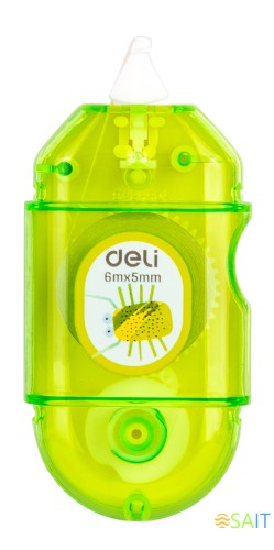 Лента коррект. Deli EH350 6мх5мм ассорти корпус белый блистер