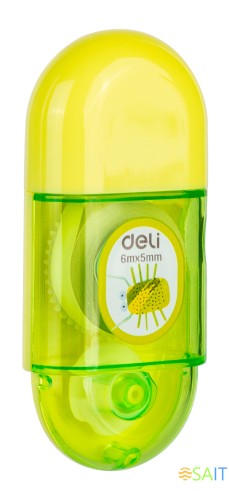 Лента коррект. Deli EH350 6мх5мм ассорти корпус белый блистер