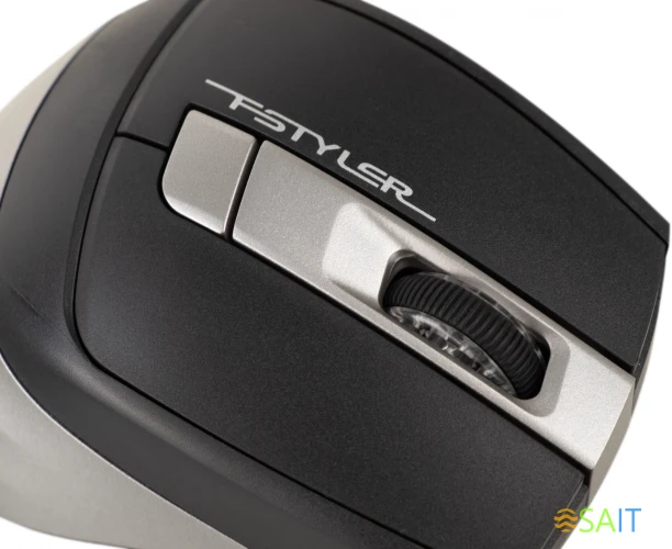 Мышь A4Tech Fstyler FB35 серый оптическая 2000dpi беспров. BT/Radio USB для ноутбука 6but (FB35 SMOKY GREY)